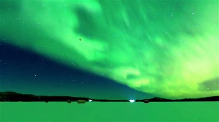A lunar eclipse & the auroras over Alaska, an 8K 360º time lapse