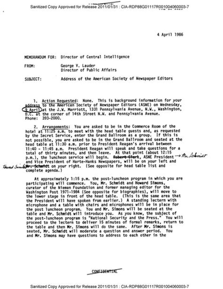 Address before the American Society of Newspaper Editors, Washington, D.C., April 20, 1961