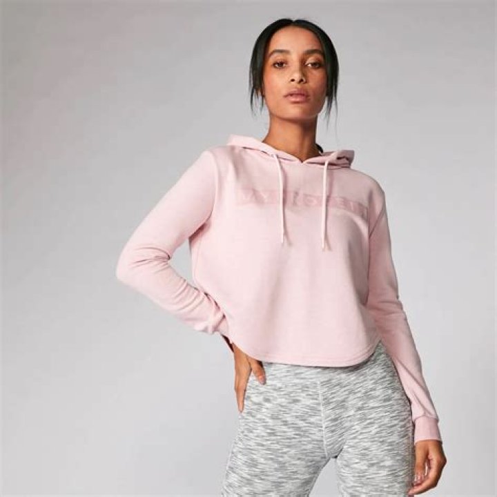 Buy Women's Cropped Logo Hoodie | Pink