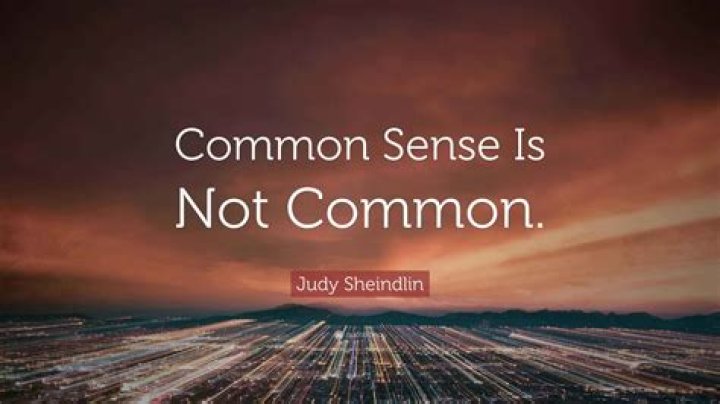 Common sense is not actually very common