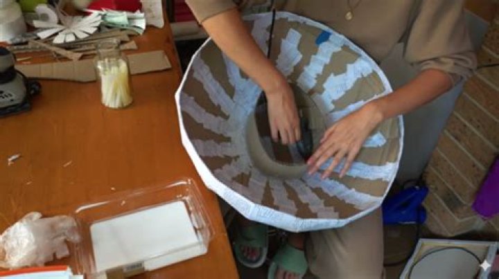 How to make a paper mache mushroom hat with recycled materials