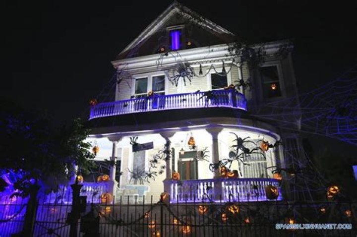 Mansión Fantasma para celebrar fiesta de Halloween en Nueva Orleans, Estados Unidos