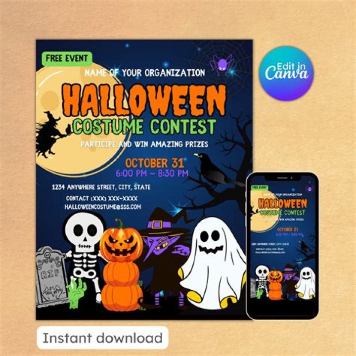 Scary fortressthemed Halloween event flyer template